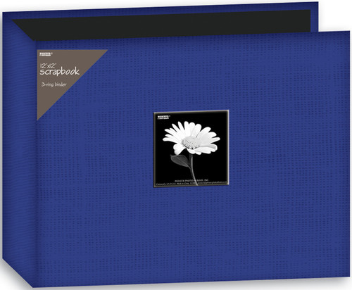 Pioneer 3-Ring Fabric Album 12"X12"-Blue T12CBF-BL - 023602632721