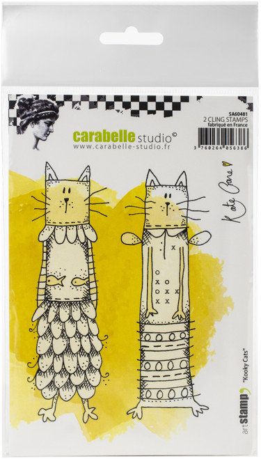 Carabelle Studio Cling Stamp A6 By Kate Crane-Kooky Cats SA60481 - 37602640563863760264056386