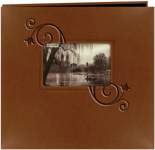 Pioneer Embossed Leatherette Post Bound Album 12"X12"-Brown W/Floral - MB10E-FBN - 023602632905 Pioneer Embossed Leatherette Post Bound Album 12"X12"-Brown W/Floral - MB10E-FBN - 023602632905