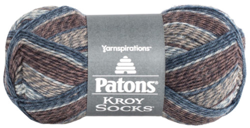Patons Kroy Socks Yarn-Blue Brown Marl - 243455-55101 - 057355338937 Patons Kroy Socks Yarn-Blue Brown Marl - 243455-55101 - 057355338937