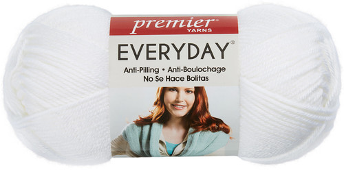 Premier Anti-Pilling Everyday Worsted Yarn-Snow White - DN100-1 - 877503001281 Premier Anti-Pilling Everyday Worsted Yarn-Snow White - DN100-1 - 877503001281