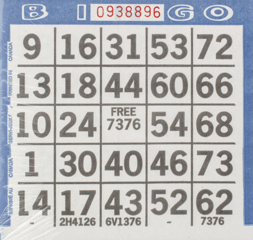 Crafty Dab Primo Bingo Game Sheets 8"X8" 125/Pkg-500 Games 77735