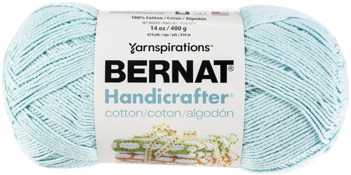 Bernat Handicrafter Cotton Yarn Solids-Robin's Egg 162028-28003 - 057355431294