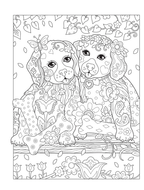 Dover Publications-Playful Puppies Coloring Book -DOV-12687