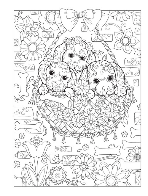 Creative Haven: Playful Puppies Coloring Book-Softcover - B6812687 Creative Haven: Playful Puppies Coloring Book-Softcover - B6812687