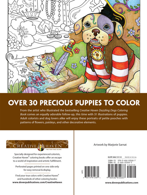Creative Haven: Playful Puppies Coloring Book-Softcover - B6812687 Creative Haven: Playful Puppies Coloring Book-Softcover - B6812687