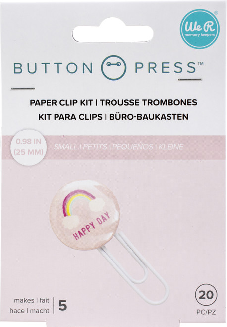 We R Memory Keepers Button Press Paper Clip Backers-Makes 5 WR661100 - 633356611004