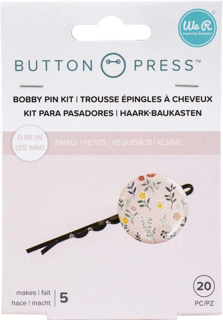 We R Memory Keepers Button Press Bobby Pin Backers-Makes 5 WR661075 - 633356610755