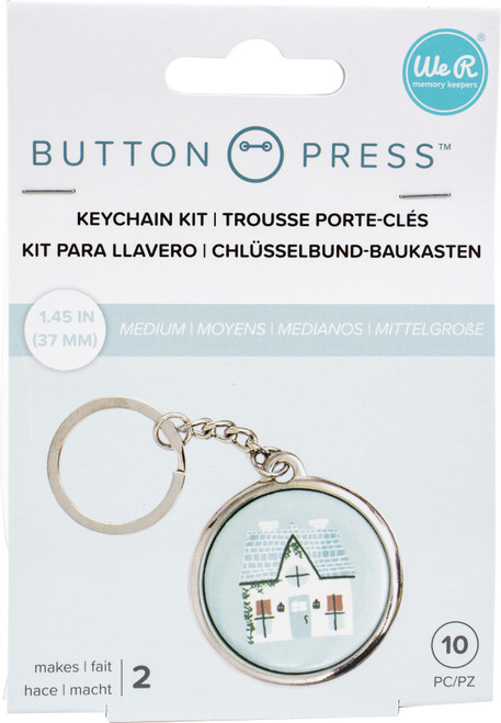 We R Memory Keepers Button Press Keychain Kit-Makes 2 WR661074 - 633356610748