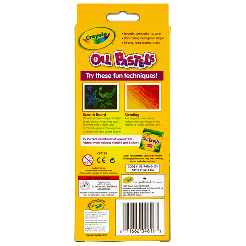 Crayola Oil Pastels-16/Pkg - 52-4616 Crayola Oil Pastels-16/Pkg - 52-4616