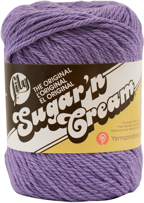 Lily Sugar'n Cream Yarn Solids-Hot Purple 102001-1317 - 057355268739