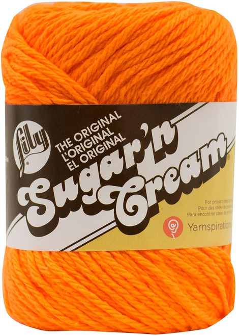 Lily Sugar'n Cream Yarn Solids-Hot Orange 102001-1628 - 057355268746