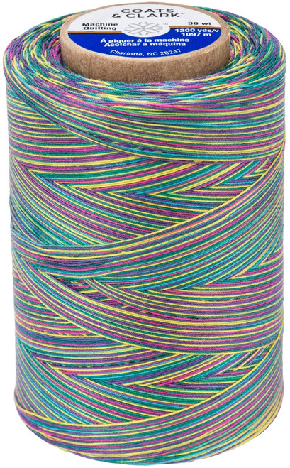 Coats Cotton Machine Quilting Multicolor Thread 1200yd-Jewels - V35-0887 - 073650915192 Coats Cotton Machine Quilting Multicolor Thread 1200yd-Jewels - V35-0887 - 073650915192