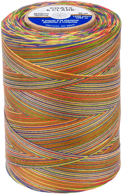 Coats Cotton Machine Quilting Multicolor Thread 1200yd-Mexicana V35-0889 - 073650915208