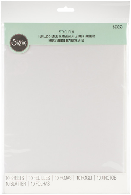 Sizzix Stencil Film 8.5"X11" 10/PkgS663053 - 630454248798