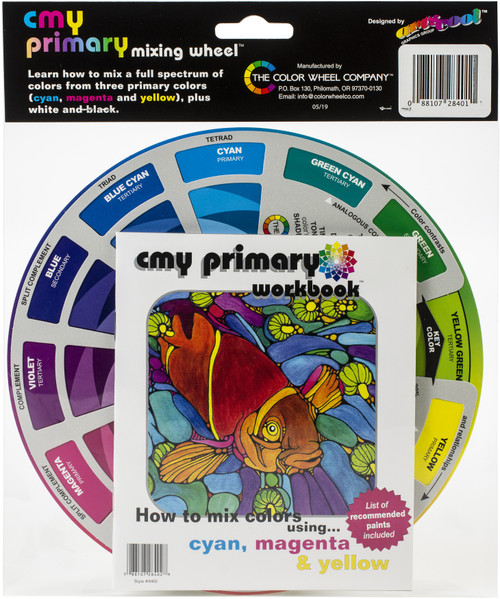 The Color Wheel Company CMY Primary Mixing Wheel-With Workbook - 8401 The Color Wheel Company CMY Primary Mixing Wheel-With Workbook - 8401