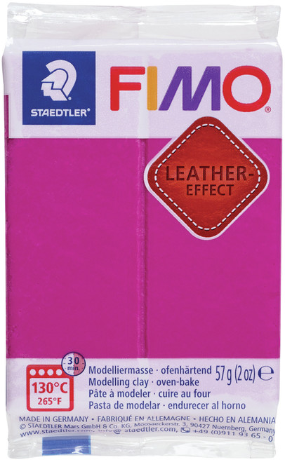 Fimo Leather Effect Polymer Clay 2oz-Berry EF801-229 - 4007817071496