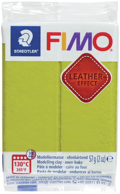 Fimo Leather Effect Polymer Clay 2oz-Olive EF801-519 - 4007817071571