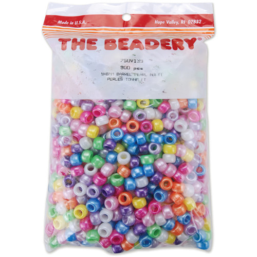 The Beadery Pony Beads 6mmX9mm 900/Pkg-Pearl Multicolor - 750V-139 - 045155729970