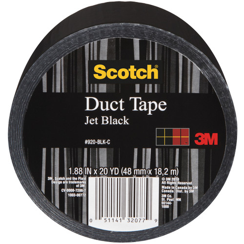 Scotch Solid Duct Tape 1.88"X20yd-Jet Black 920-C-BLK - 051141320779