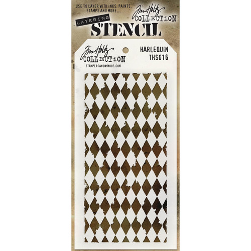 Tim Holtz Layered Stencil 4.125"X8.5"-Harlequin THS-016 - 794504713756