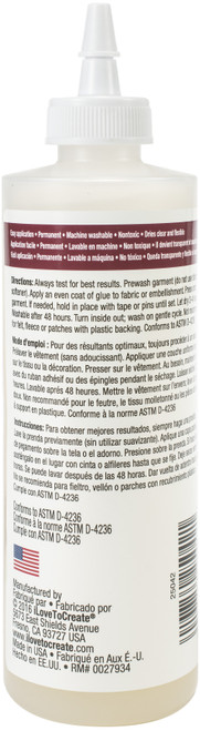Aleene's Fabric Fusion Permanent Adhesive-8oz - 25042 Aleene's Fabric Fusion Permanent Adhesive-8oz - 25042