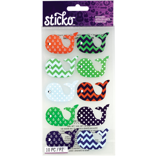 Sticko Stickers-Patterned Whales E5200255 - 015586982046