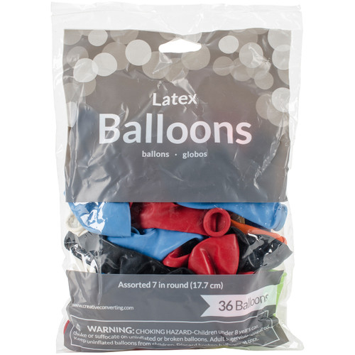 Balloons Round 9" 20/Pkg-Assorted Colors -80020120 - 073525430201