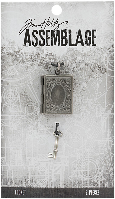 Tim Holtz Assemblage Lockets 2/Pkg-Book & Key THA20121 - 040861201215