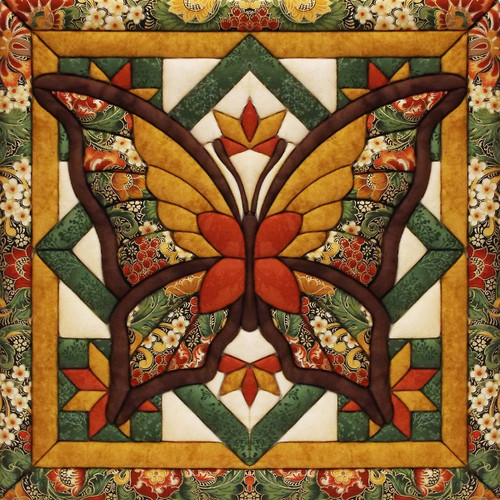Quilt-Magic No Sew Wall Hanging Kit-Fall Butterfly - QM842 Quilt-Magic No Sew Wall Hanging Kit-Fall Butterfly - QM842