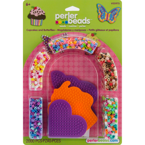 Perler Fused Bead Kit-Cupcakes & Butterflies - 559-75 - 048533559756