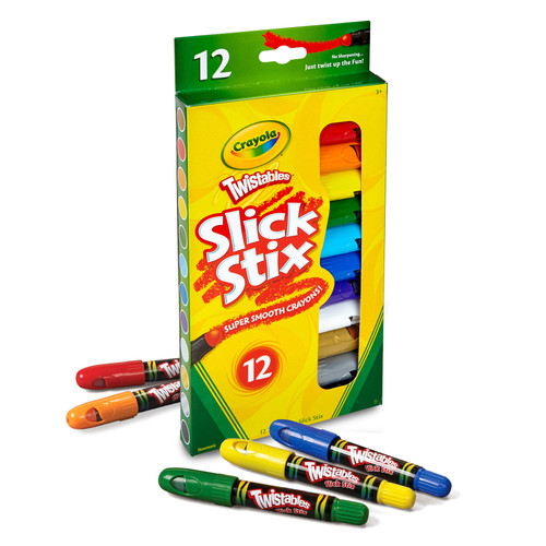 Crayola Twistables Slick Stix-12/Pkg 52-9512