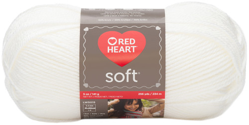 Red Heart Soft Yarn-White - E728-4600 - 073650785009