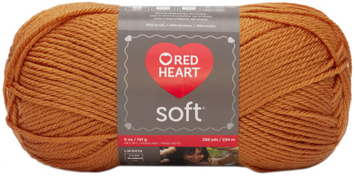 Red Heart Soft Yarn-Tangerine E728-4422 - 073650784996