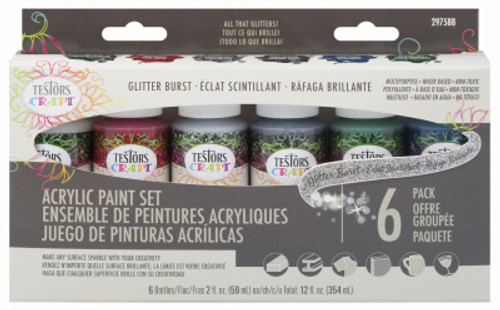 Glitter Burst Paint Set, 2-oz. each, 6-Pk. - 297588 - 020066313838