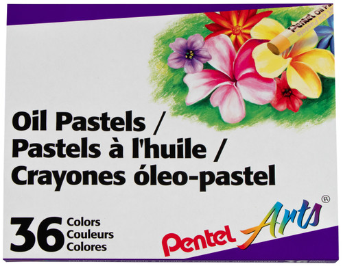 Pentel Arts Oil Pastels 36/Pkg-Assorted Colors PHN-36 - 072512009000