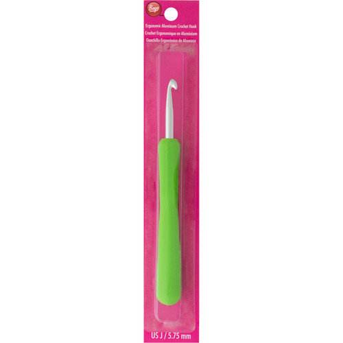 Boye Ergonomic Aluminum Crochet Hook-Size J10/5.75mm 3268-J - 070659906763