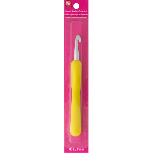 Boye Ergonomic Aluminum Crochet Hook-Size L/8mm - 3268-L - 070659906787