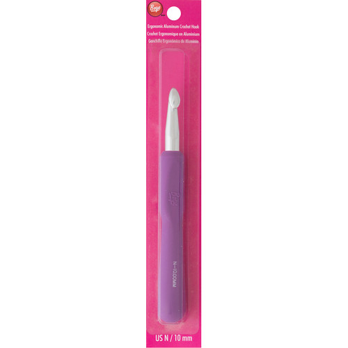 Boye Ergonomic Aluminum Crochet Hook-Size N - 3268-N - 070659906794