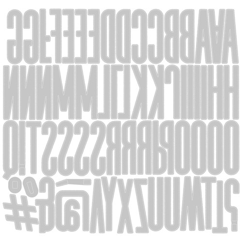 Sizzix Thinlits Dies By Tim Holtz 65/Pkg-Alphanumeric, Classic Upper - 664223 Sizzix Thinlits Dies By Tim Holtz 65/Pkg-Alphanumeric, Classic Upper - 664223