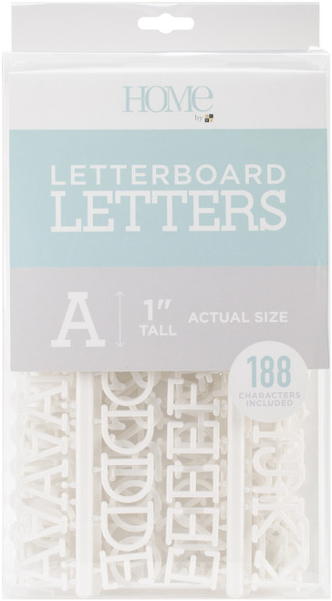 DCWV Letterboard Letters & Characters 1" 188/Pkg-White LP006-15 - 611356314972