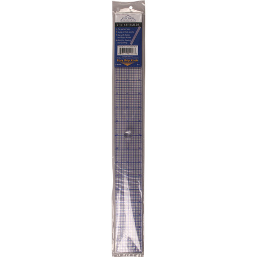 Cottage Mills Design Ruler W/Knob-2"X18" - 2218 - 723347022183 Cottage Mills Design Ruler W/Knob-2"X18" - 2218 - 723347022183