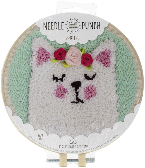 Fabric Editions Needle Creations Needle Punch Kit 6"-Cat NC-PNND6-CAT - 699919301461