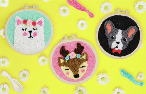Fabric Editions Needle Creations Needle Punch Kit 6"-Deer - NC-PNND6-DEER Fabric Editions Needle Creations Needle Punch Kit 6"-Deer - NC-PNND6-DEER