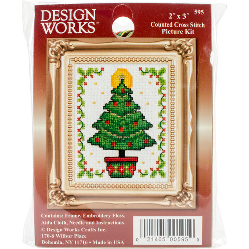 Design Works Counted Cross Stitch Kit 2"X3"-Christmas Tree (18 Count) DW595 - 021465005959