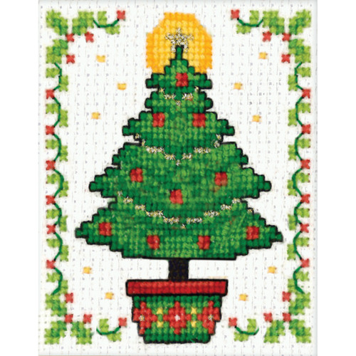 Design Works Counted Cross Stitch Kit 2"X3"-Christmas Tree (18 Count) DW595