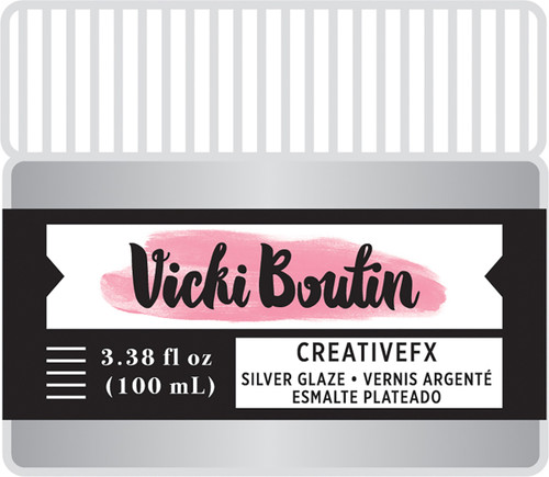 Vicki Boutin Mixed Media Creative FX Glaze 3.38oz-Silver -343914