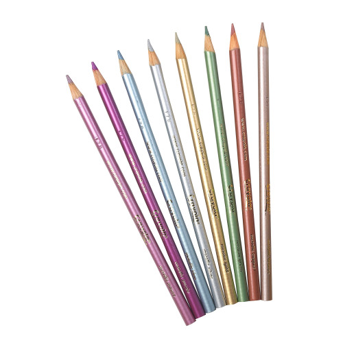 Crayola Metallic Colored Pencils-8/Pkg Long 68-3708