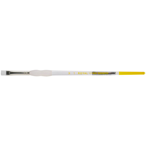 Royal & Langnickel(R) Soft-Grip White Taklon Bright Brush-Size 1 - SG4010-1 - 090672026156