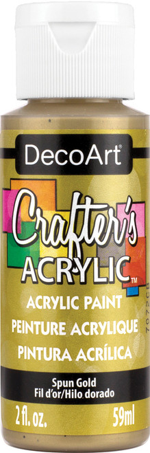 DecoArt Crafter's Acrylic All-Purpose Specialty Paint 2oz-Spun Gold - DCAS-96 - 766218005991 DecoArt Crafter's Acrylic All-Purpose Specialty Paint 2oz-Spun Gold - DCAS-96 - 766218005991